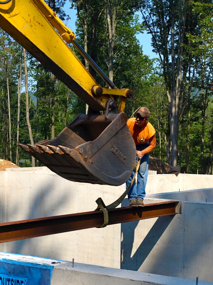 Danger - Setting Beams in Place