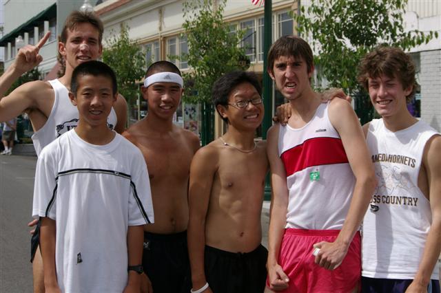 Alameda High boys at the end