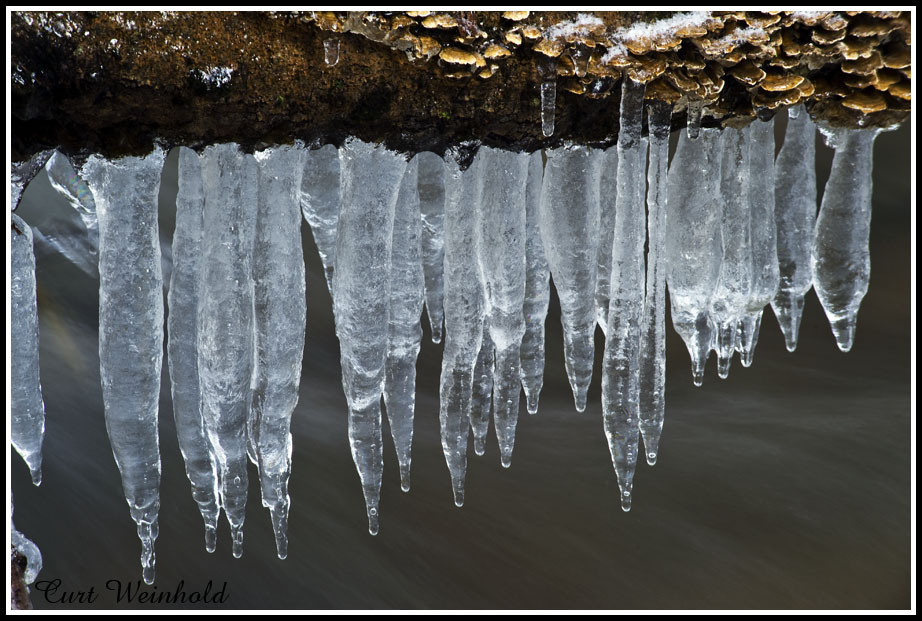 Icy stalagtites