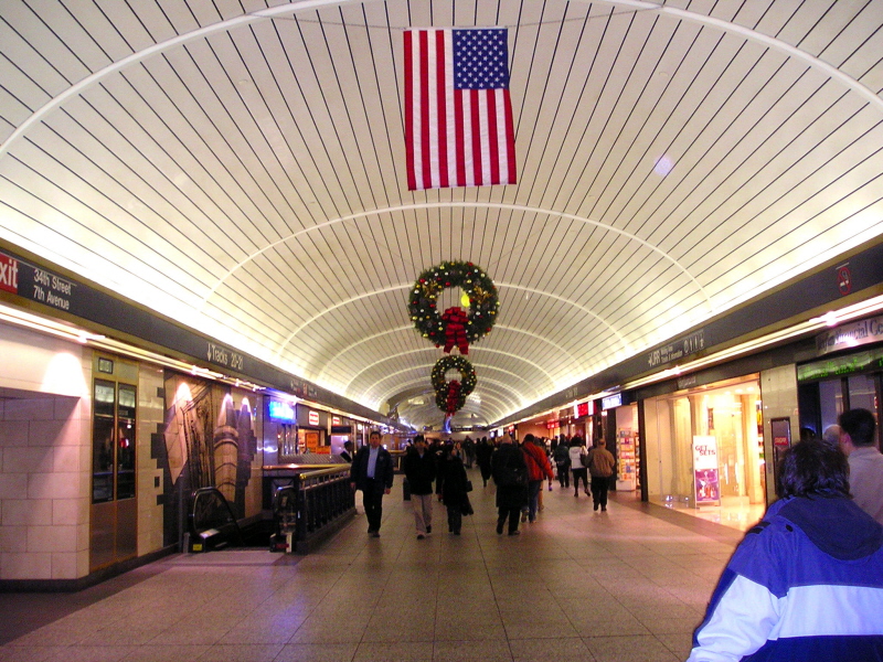 Festive Penn Station