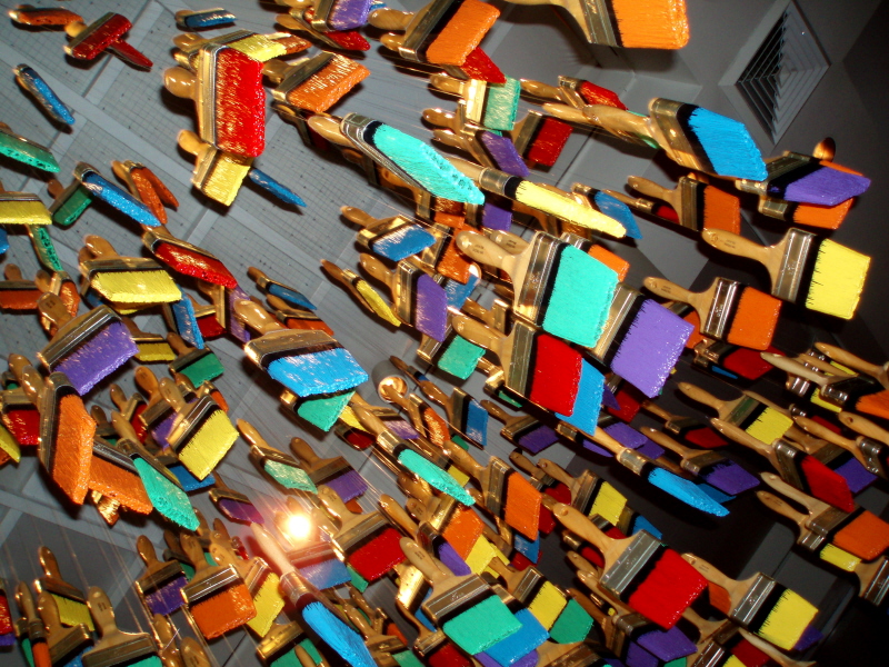 Paintbrush Chandeliers at a Scottsdale restaurant