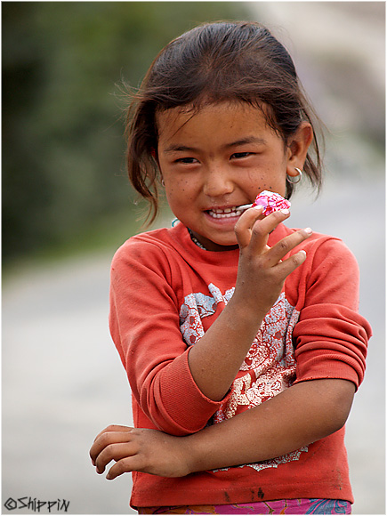 Girl from village in the distant Nubrah valley in Ladakh,