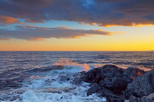 Lake Superior At Sunset 02072