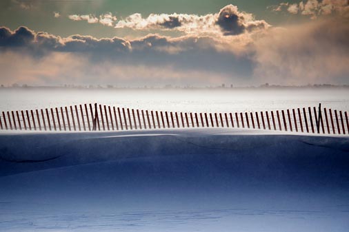 Snow Fence Doing Its Job 13299