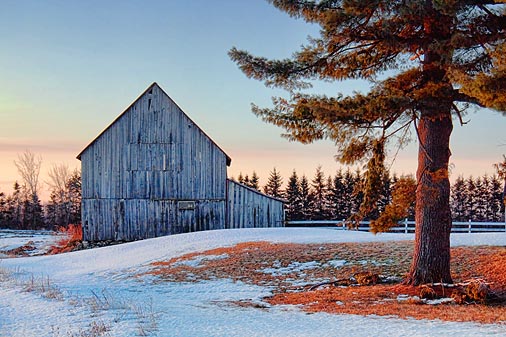 Barn At Sunrise 14526-7