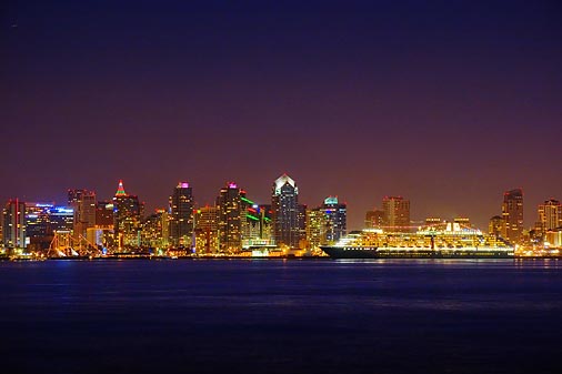 San Diego Skyline At Night 24135