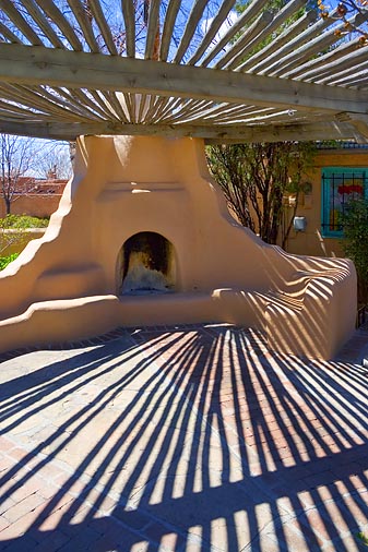 Pueblo-style Outdoor Fireplace