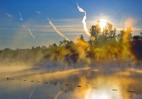 Sunrise Contrails 20060816