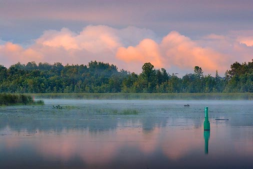 Channel Marker At Dawn