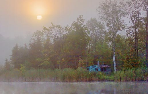 Fishing Shack in Foggy Sunrise 20060906