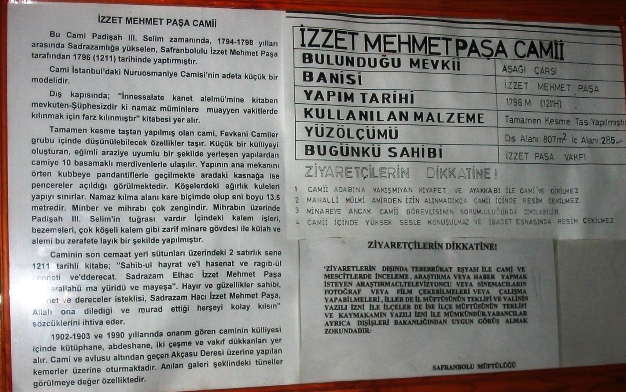 IZZET MEHMET PASA MOSQUE, 1796; SAFRANBOLU, TURKEY
