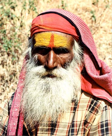 Saddhu a holy Hindu man on a pilgrimage