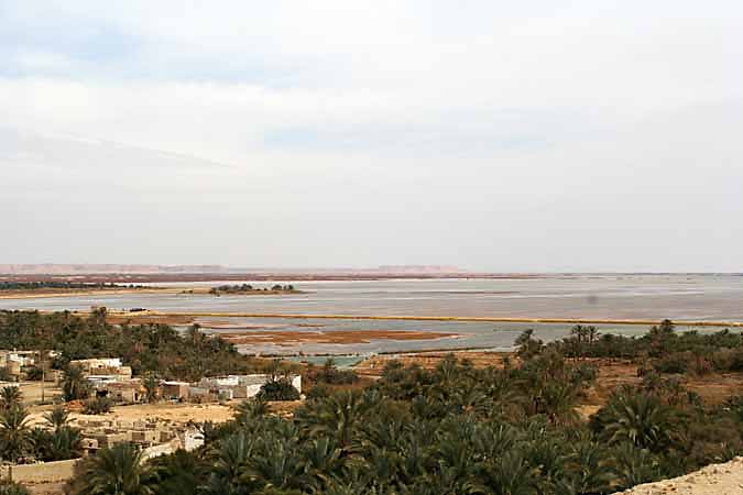 A huge lake near Siwa