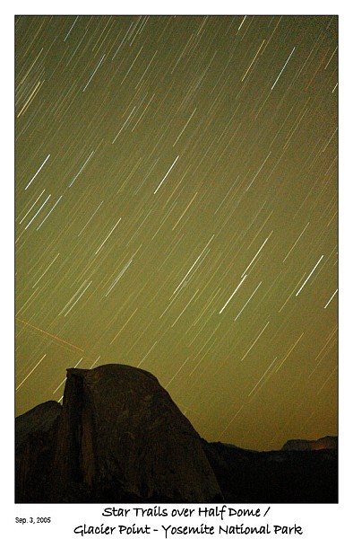 Star trails over Half Dome