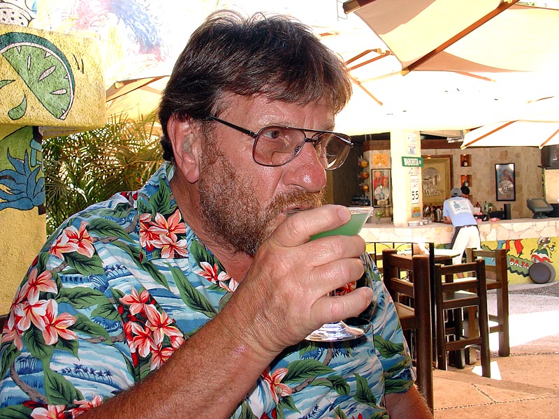 Howie tasting his Waborita