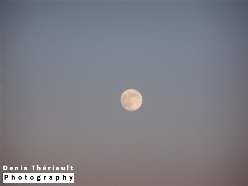 Moon after sunset