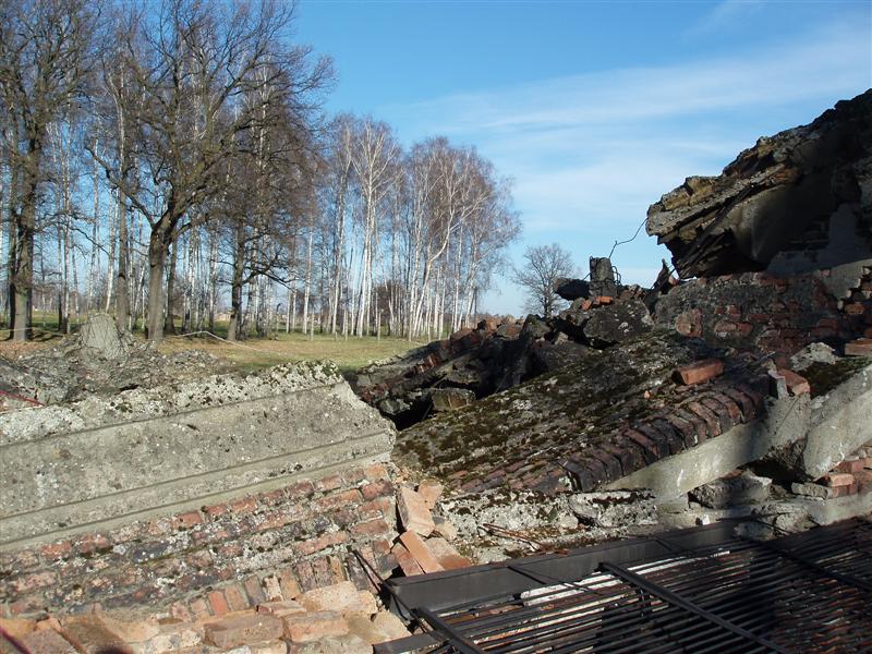 Birkenhau - remains of gas chamber blown up as Russians arrived