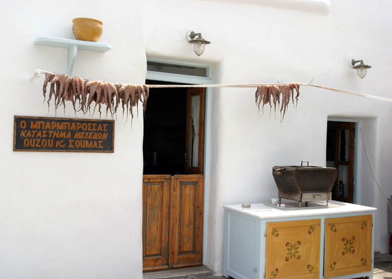 drying octopus