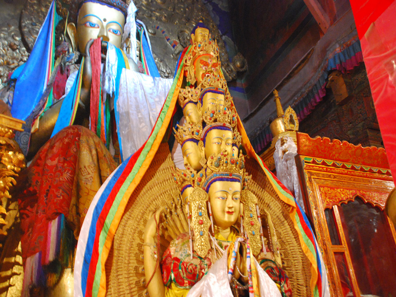 Statues inside the monastery