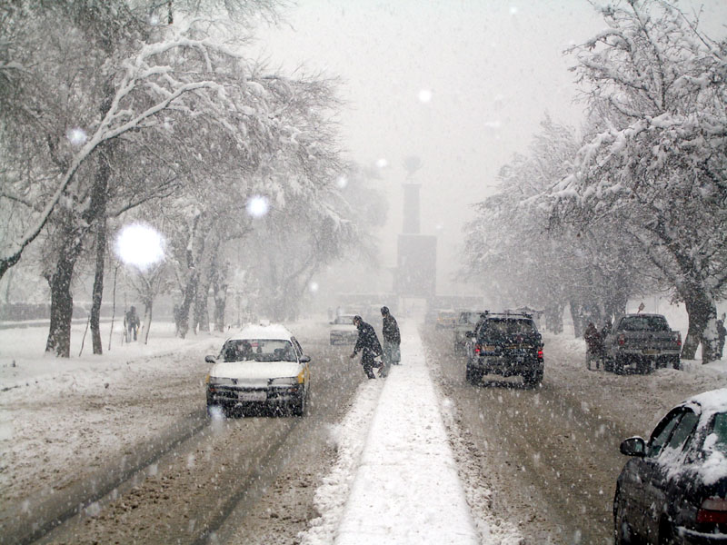 Snow in Kabul