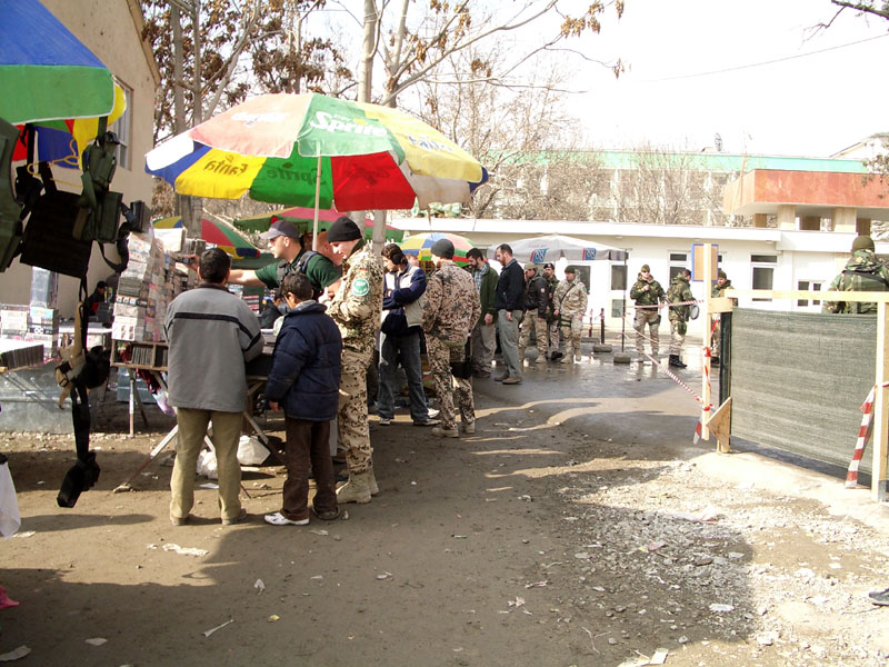An Afghan bazaar at one of the military bases