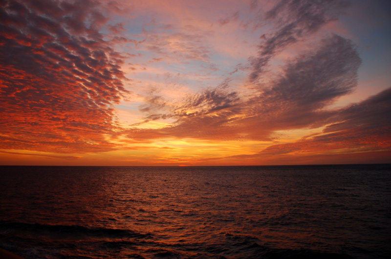 Sunset at sea 16 January, 2008