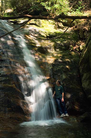 upper waterfall on Shuck Ridge Creek