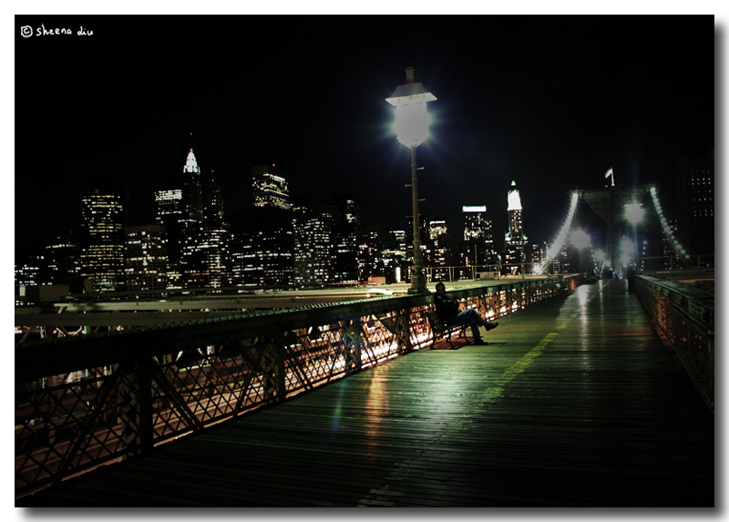  The story of an old  man, Brooklyn Bridge, NYC