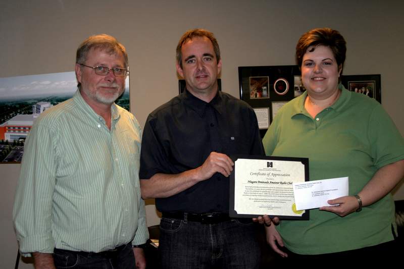     Presenting The   Cheque to the St. Catarines General Hospital