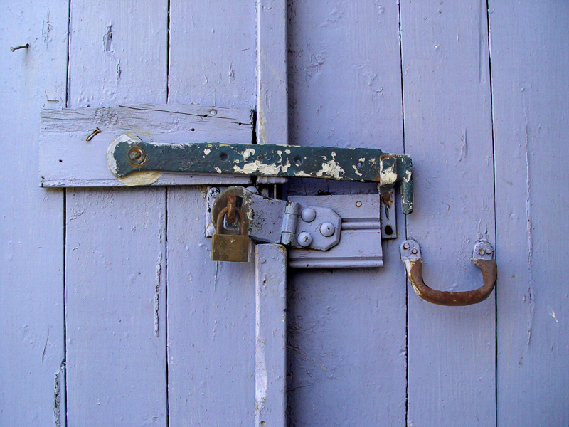 Lock in blue