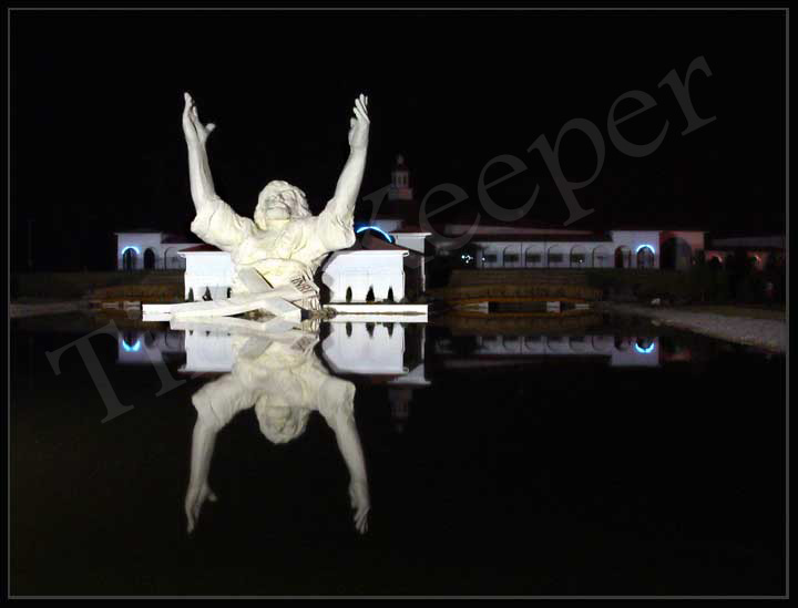 King of Kings statue landscape<br>aka Touch Down Jesus<br>Big Butter Jesus