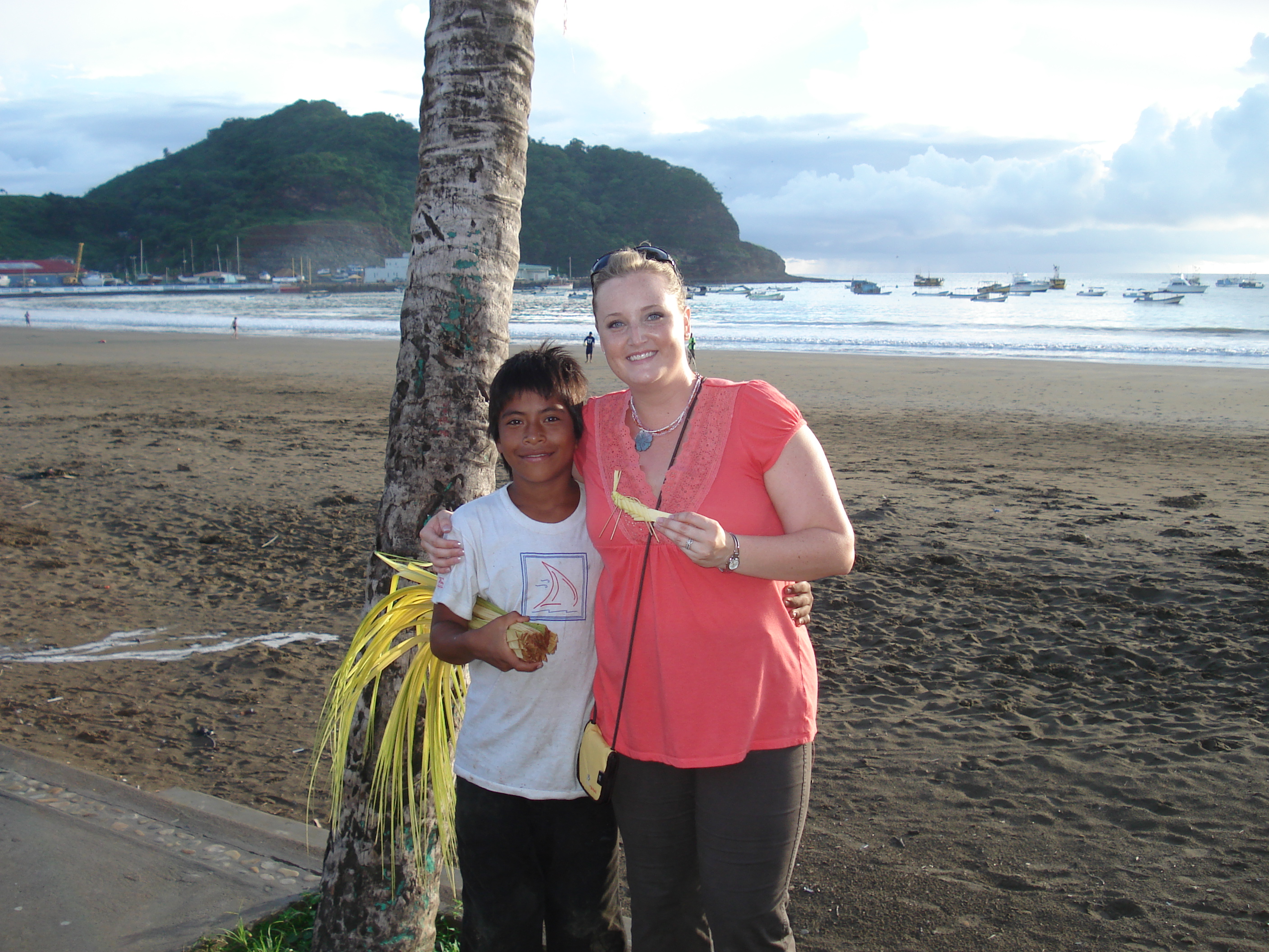 Jennifer had a grasshopper made out of palm leaves