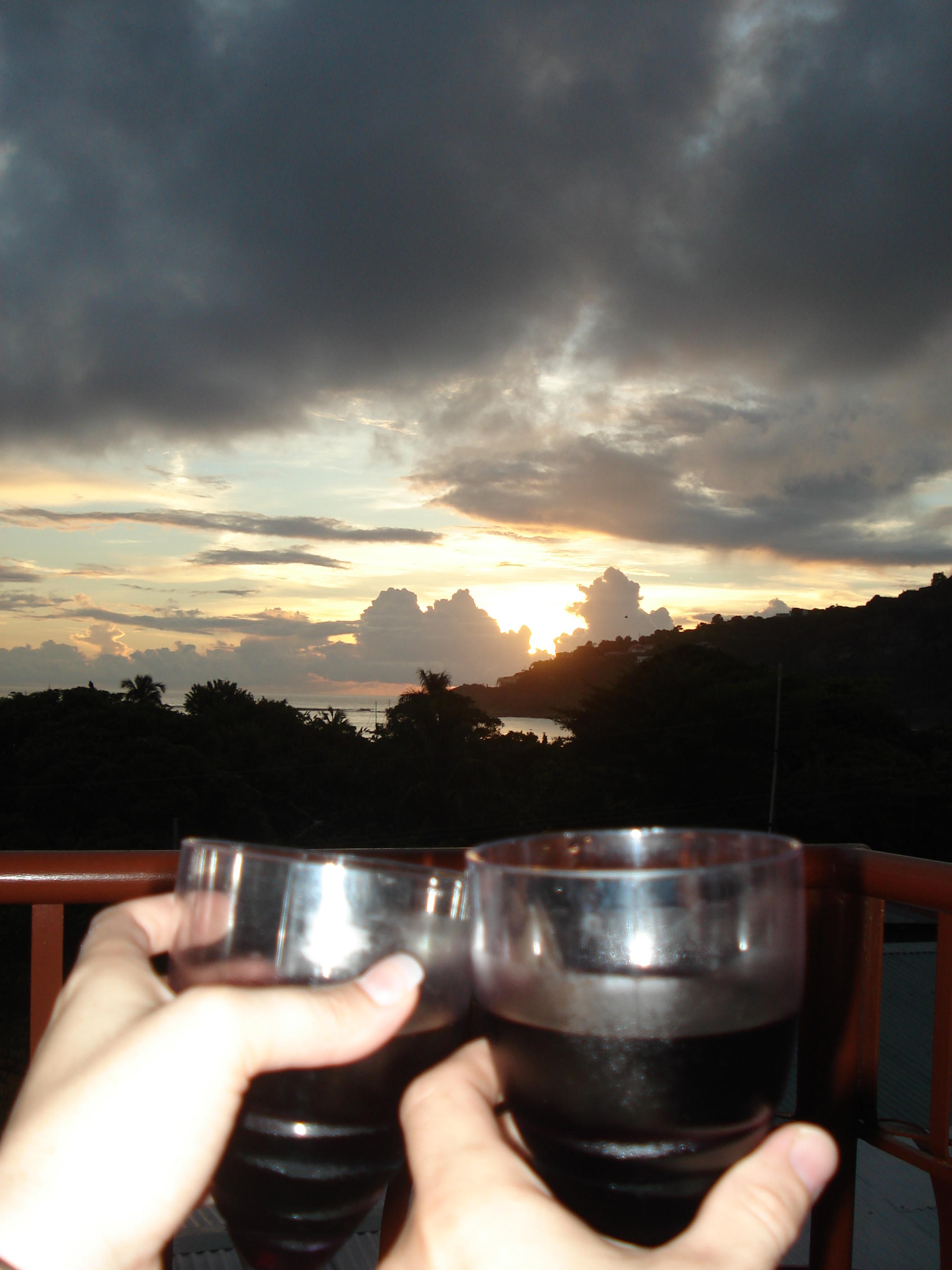 a toast to the sunset