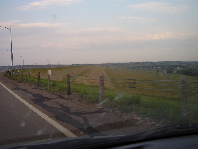 The dam that creates Lake Sakakawea