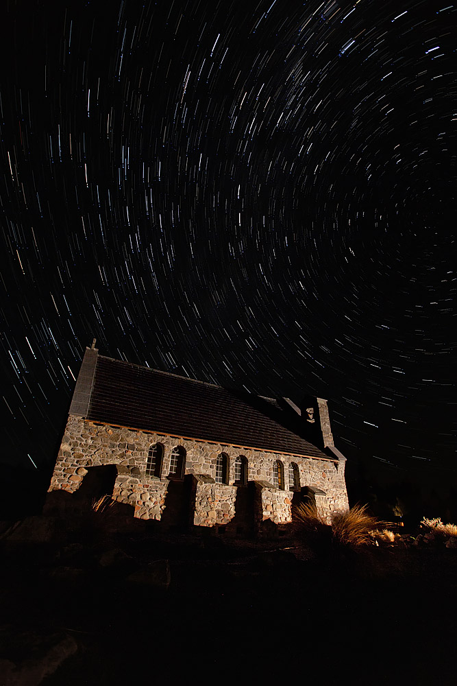 Church of the Good Shepherd (star trail)