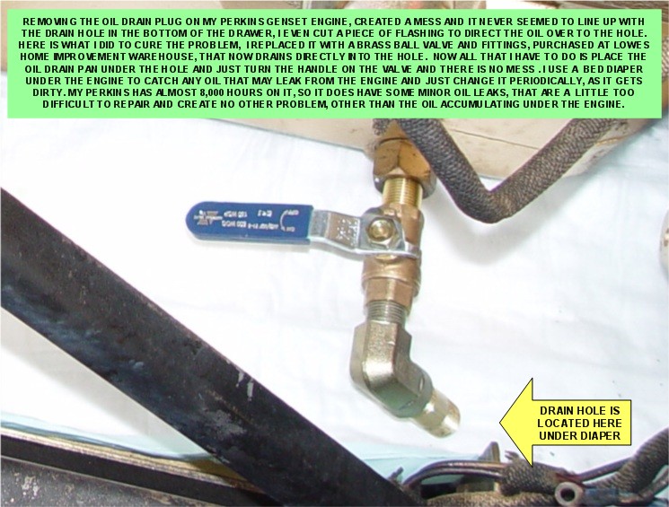 PERKINS GENSET ENGINE NEW OIL DRAIN VALVE