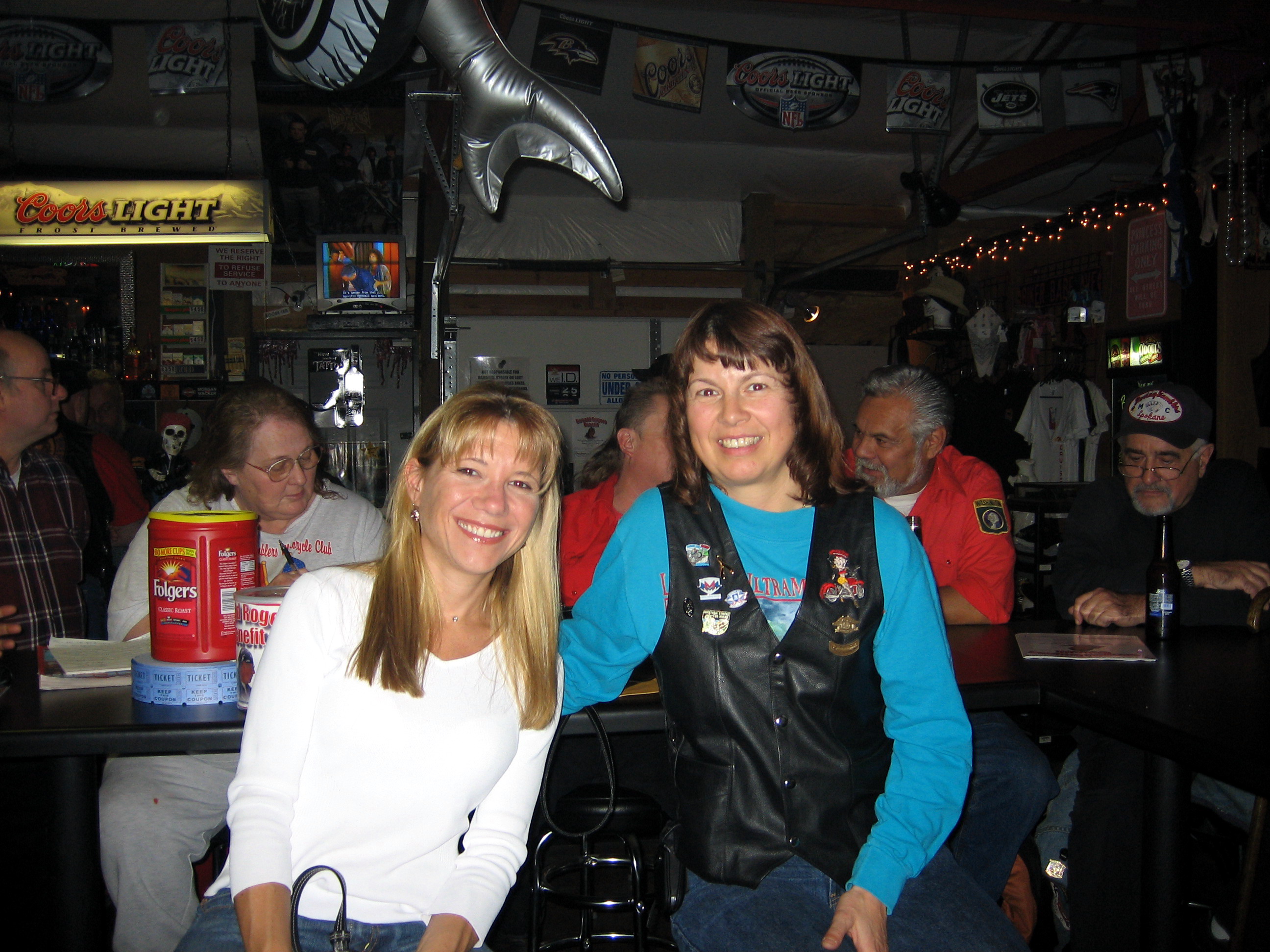 Me & Connie at a benefit for Ron who helped us train for WS by driving us up Mt. Spokane many times just so we could run down