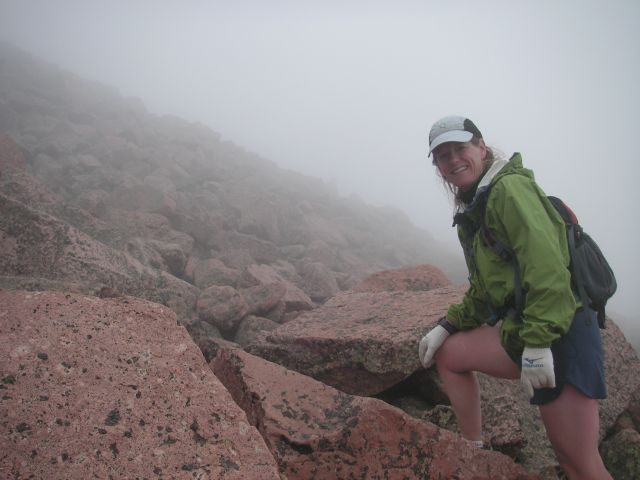 Lisa Butler hikes Pikes Peak in Colorado