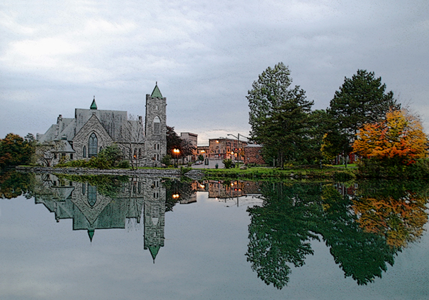 trinity in the evening... showing fall street