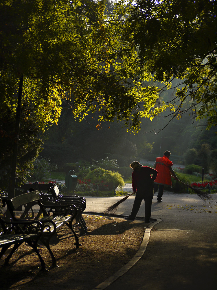 First sweep, Cismigiu Garden, Bucharest, Romania, 2009