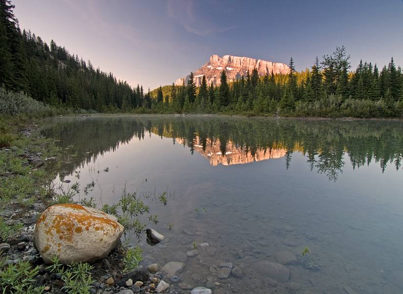 Rundle in Cascade Pond