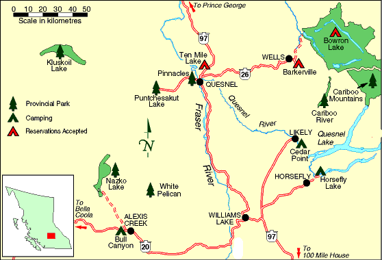 Where in British Columbia are the Bowron Lakes???