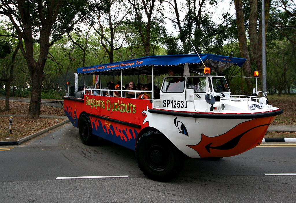 The Amphibious tourist vehicle. This Duck will take you on a 1hr land and sea tour for 33 dollars