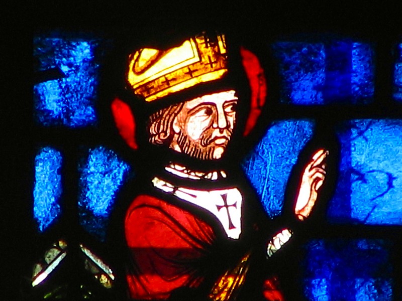 détail de vitrail, Reims, Saint-Rémi
