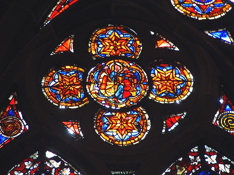 détail de vitrail cathédrale de Strasbourg
