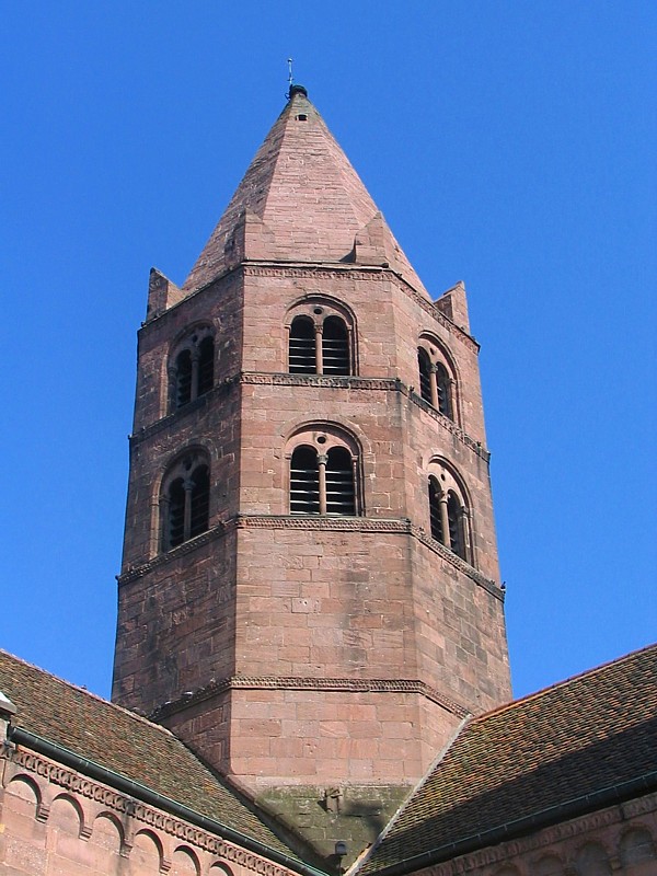 un des trois clocher de lglise Saint-Lger  Guebwiller