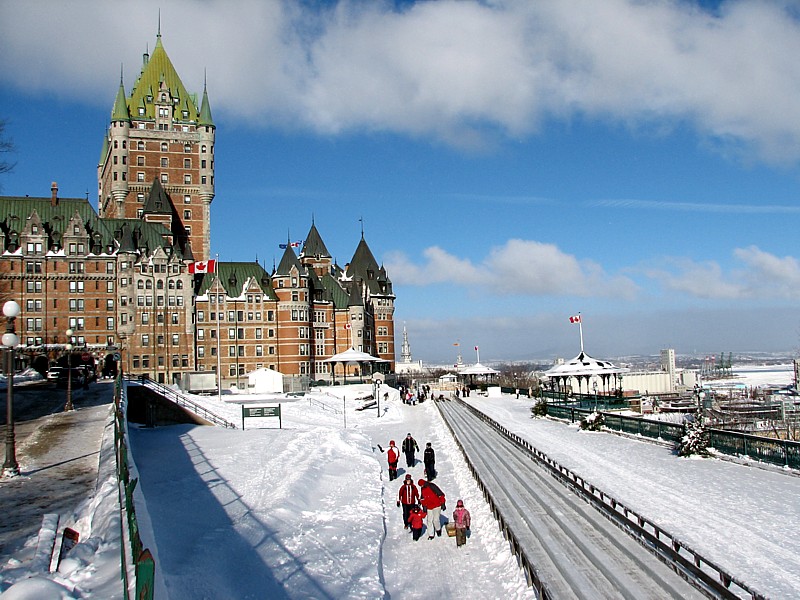 La terrasse Dufferin en hiver