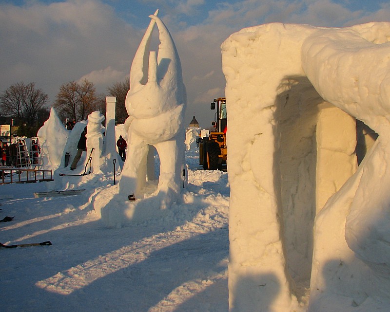 sculptures de neige