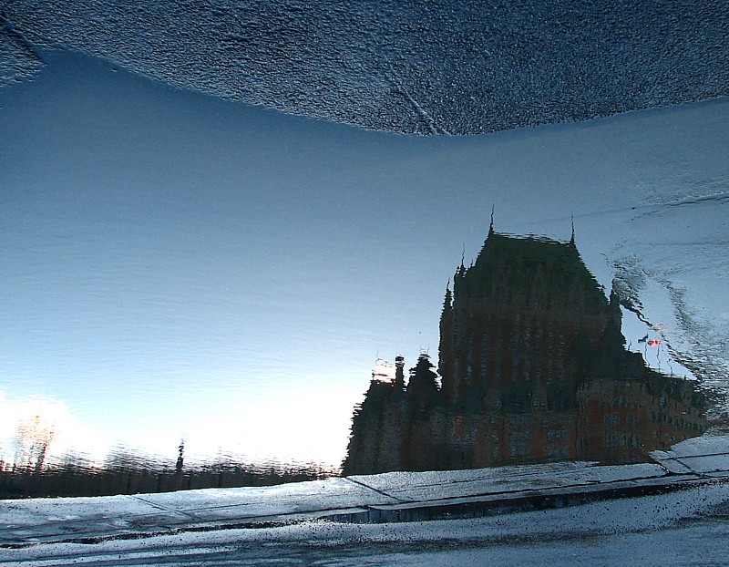 Reflet du soir au chteau Frontenac