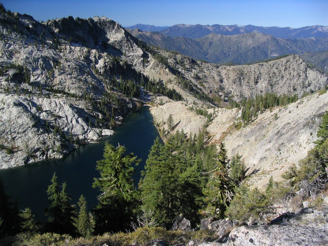 View from east ridge of Big Blue lake